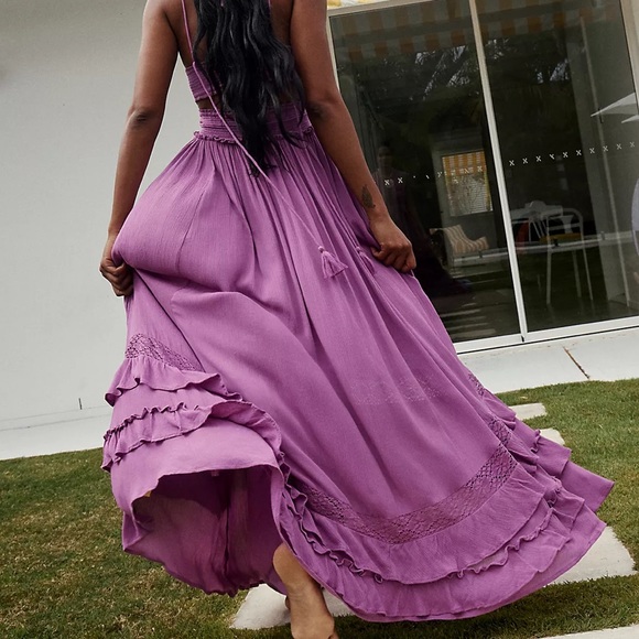 NWOT Free People Santa Maria Summer Grapes Maxi Dress Sz M Endless Summer Z267 - Picture 2 of 5